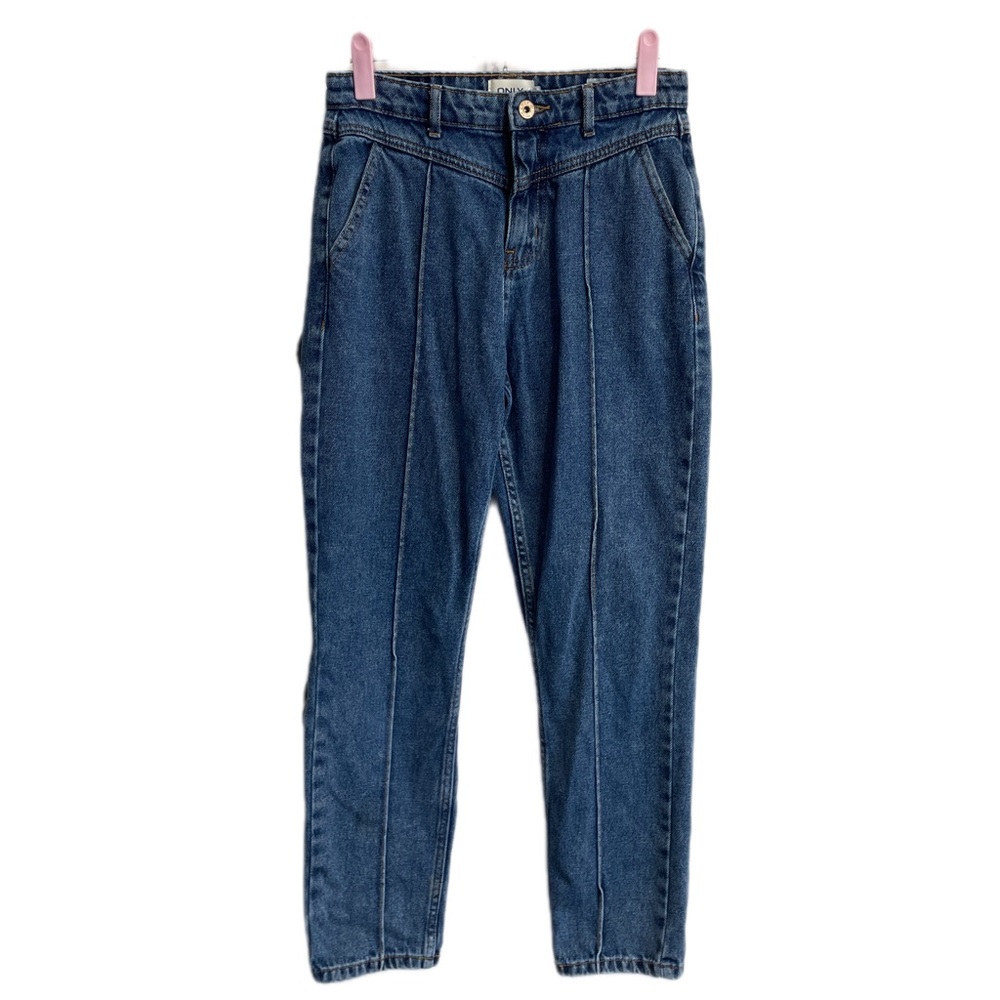 ONLY Women's Straight Leg Blue Denim Jeans, Size 25x27